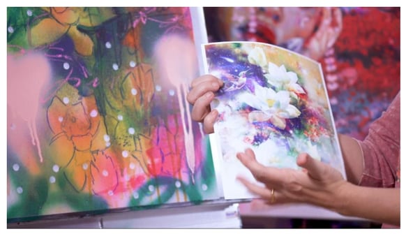 Find the spots where you can create resting space on your painting.&nbsp;