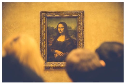 painign of Mona Lisa with yellow tone, &nbsp;Photo caption: Artists can learn a lot about art composition by studying masterpieces, like the Mona Lisa. Image by Free-Photos from Pixabay.
