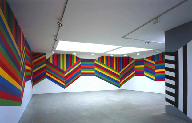 Sol LeWitt- Wall Drawing #1138- Forms composed of bands of color;2004