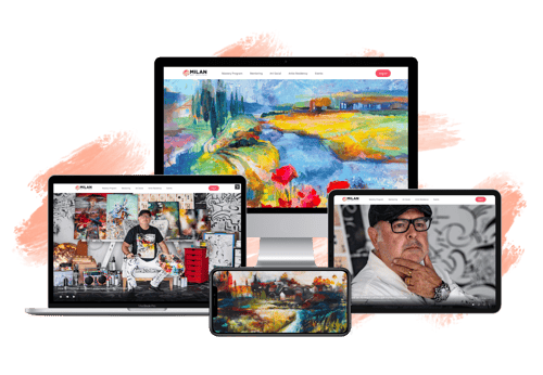 Product image of abstract landscape painting